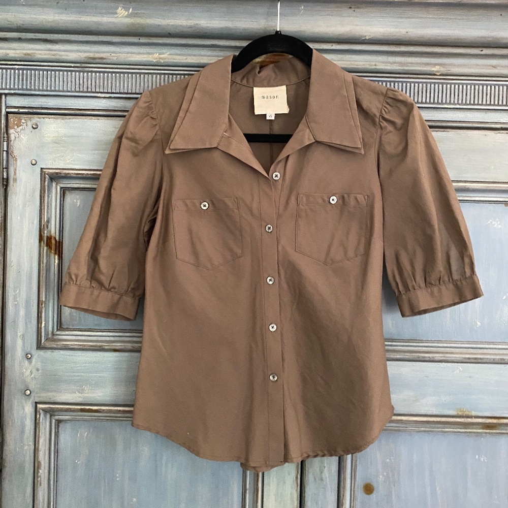 Mason khaki cotton top size 4
